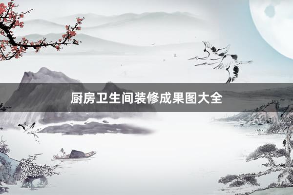 厨房卫生间装修成果图大全