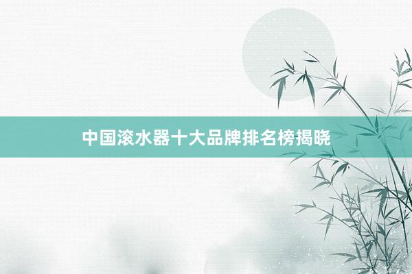 中国滚水器十大品牌排名榜揭晓